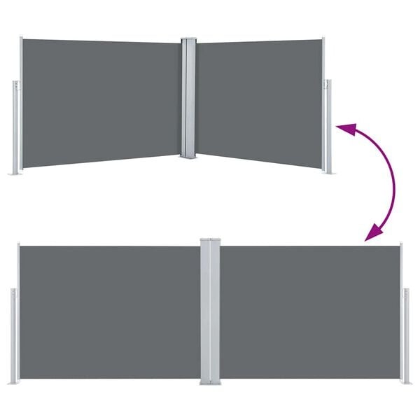 Pare-vent rétractable anthracite 120 x 1000 cm - Jusqu'à 35% de réduction