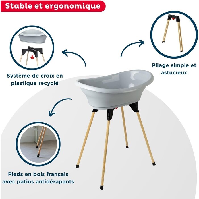 Baignoire bébé avec support pliant - Jusqu'à -34% sur votre achat