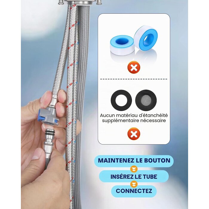 Mitigeur de cuisine extractible doré - Rotation 360° - Jusqu'à 34% de remise