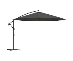 Vidaxl Parasol déporté 350 cm anthracite : jusqu'à 35% de remise sur votre extérieur