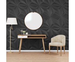 Vidaxl Panneaux muraux 3D motif étoile - 12 pièces - Noir - Jusqu'à -32%