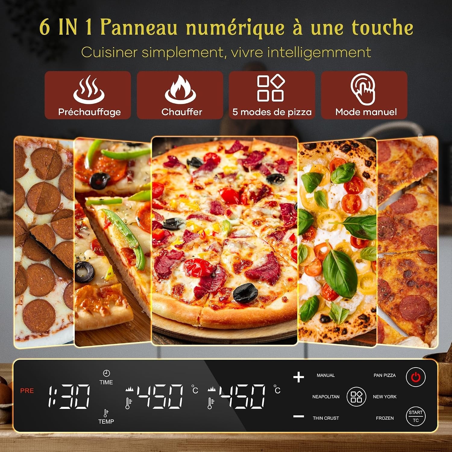 Four à pizza électrique 1700W 450°C - Jusqu'à -35% sur votre modèle