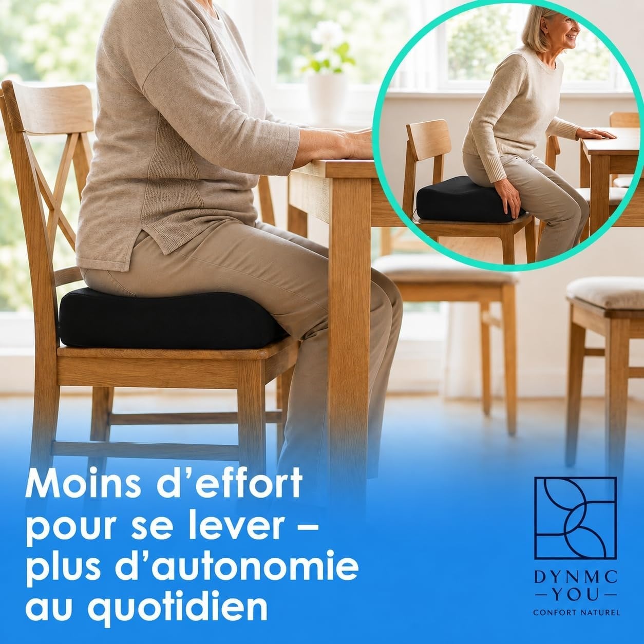 Coussin rehausseur ergonomique 40x40 cm - Jusqu'à 28% de remise