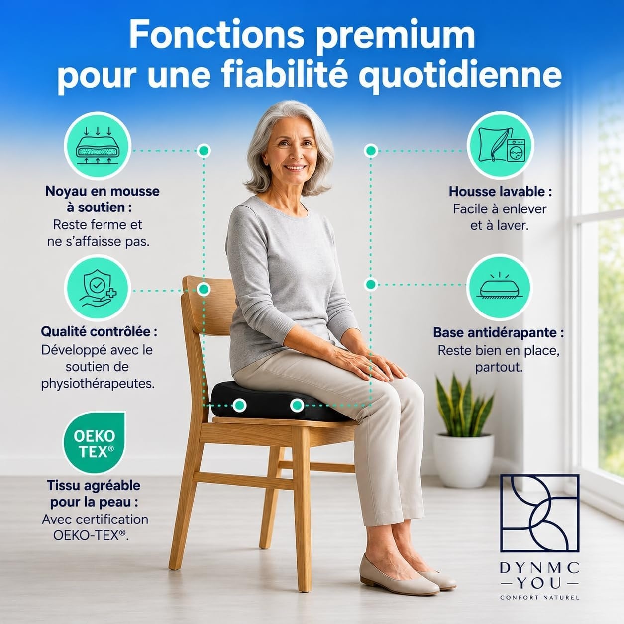 Coussin rehausseur ergonomique 40x40 cm - Jusqu'à 28% de remise