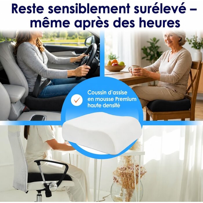 Coussin rehausseur ergonomique 40x40 cm - Jusqu'à 28% de remise