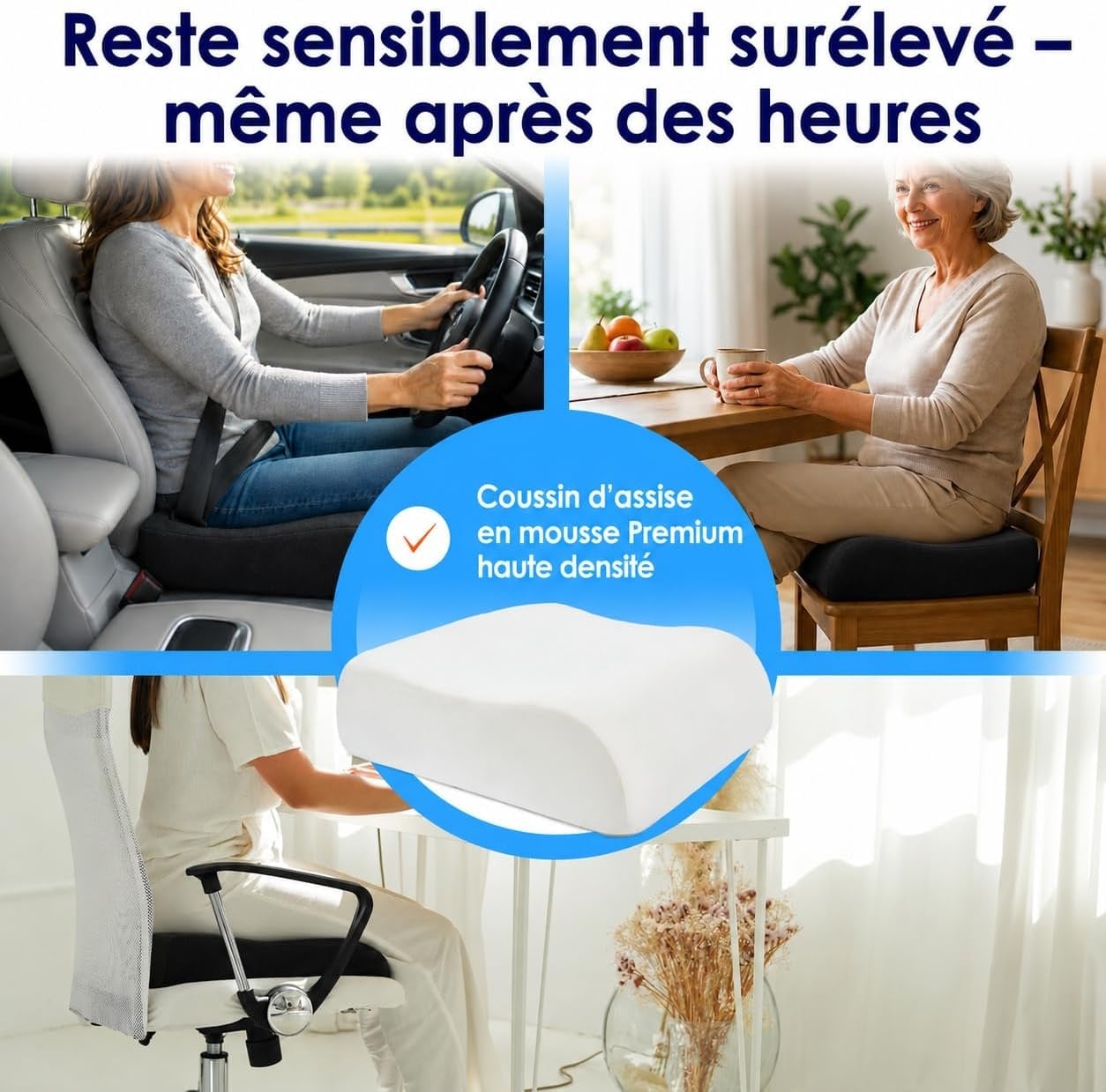 Coussin rehausseur ergonomique 40x40 cm - Jusqu'à 28% de remise