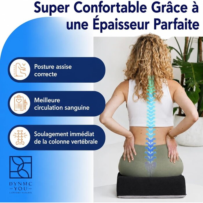 Coussin rehausseur ergonomique 40x40 cm - Jusqu'à 28% de remise