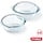 Set de 2 plats à four en verre borosilicate - Jusqu'à -32% de remise
