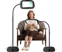 Loupe sur pied LED 10x 2-en-1 - Flexible - Jusqu'à 34% de remise