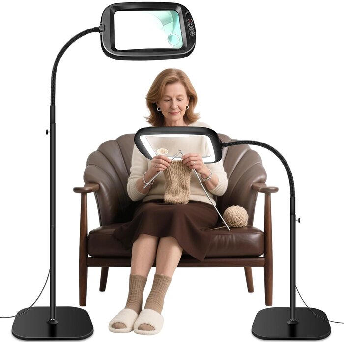 Loupe sur pied LED 10x 2-en-1 - Flexible - Jusqu'à 34% de remise