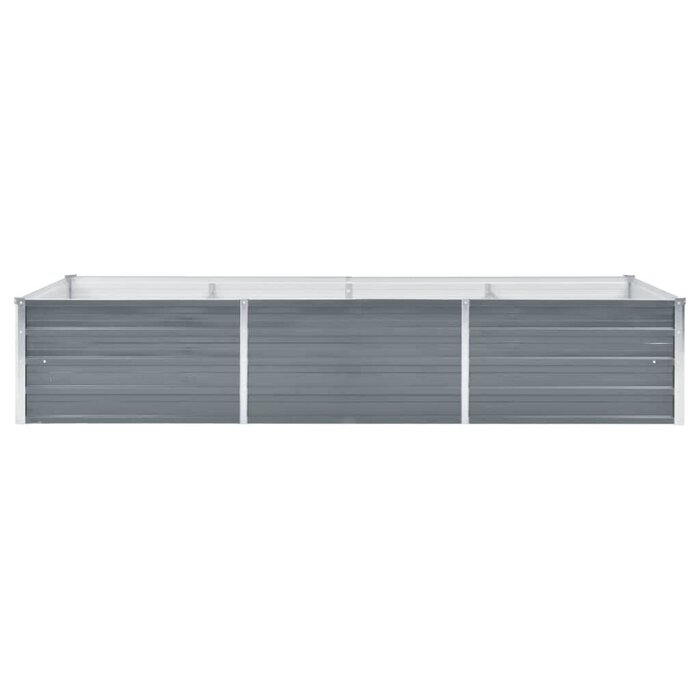 Jardinière surélevée en acier 240x80cm - Gris - Jusqu'à -33%