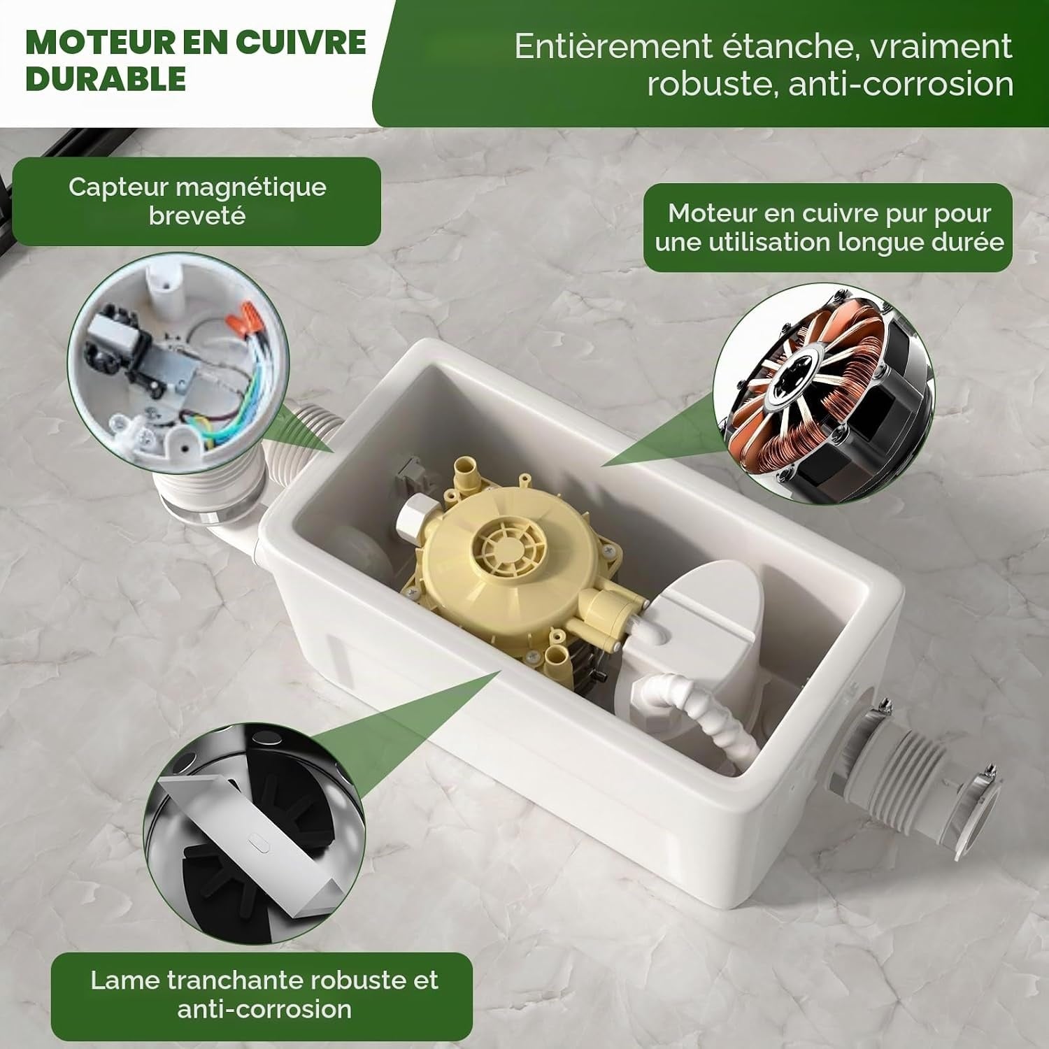 Pompe de relevage eaux usées 400W - Jusqu'à 34% de remise