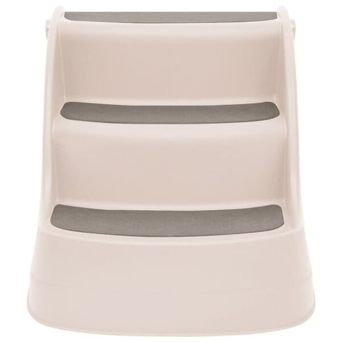 Escalier pliable pour animaux 3 marches, crème - Jusqu'à 33% de remise