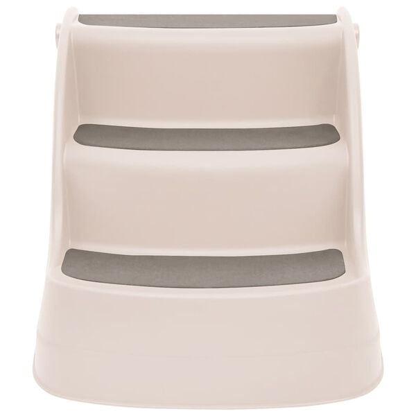 Escalier pliable pour animaux 3 marches, crème - Jusqu'à 33% de remise