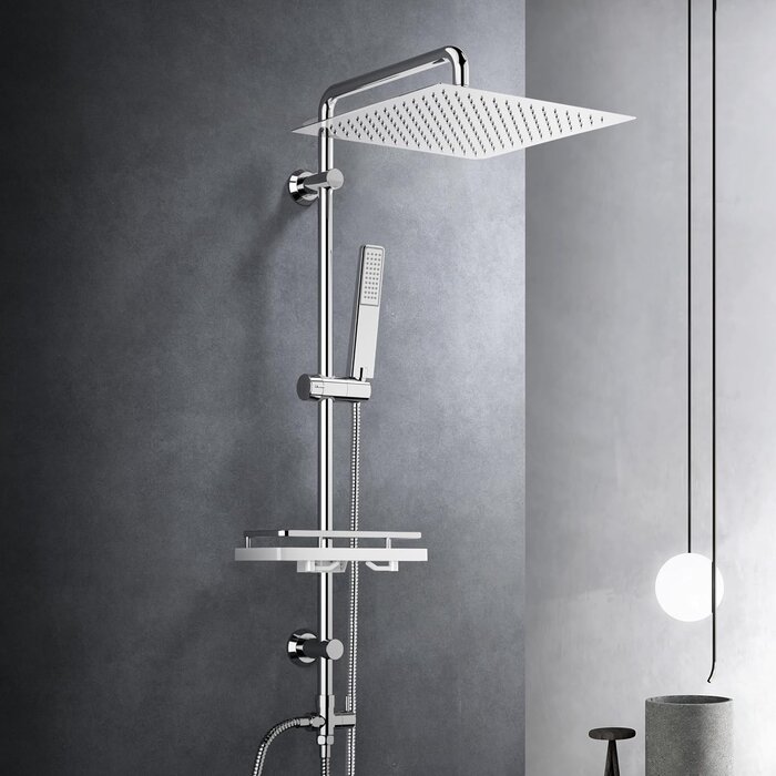 Système de douche XXL 30x30 cm avec tablette - Jusqu'à 34% de remise