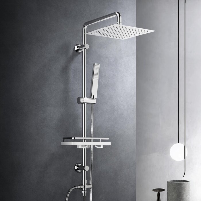 Système de douche XXL 30x30 cm avec tablette - Jusqu'à 34% de remise