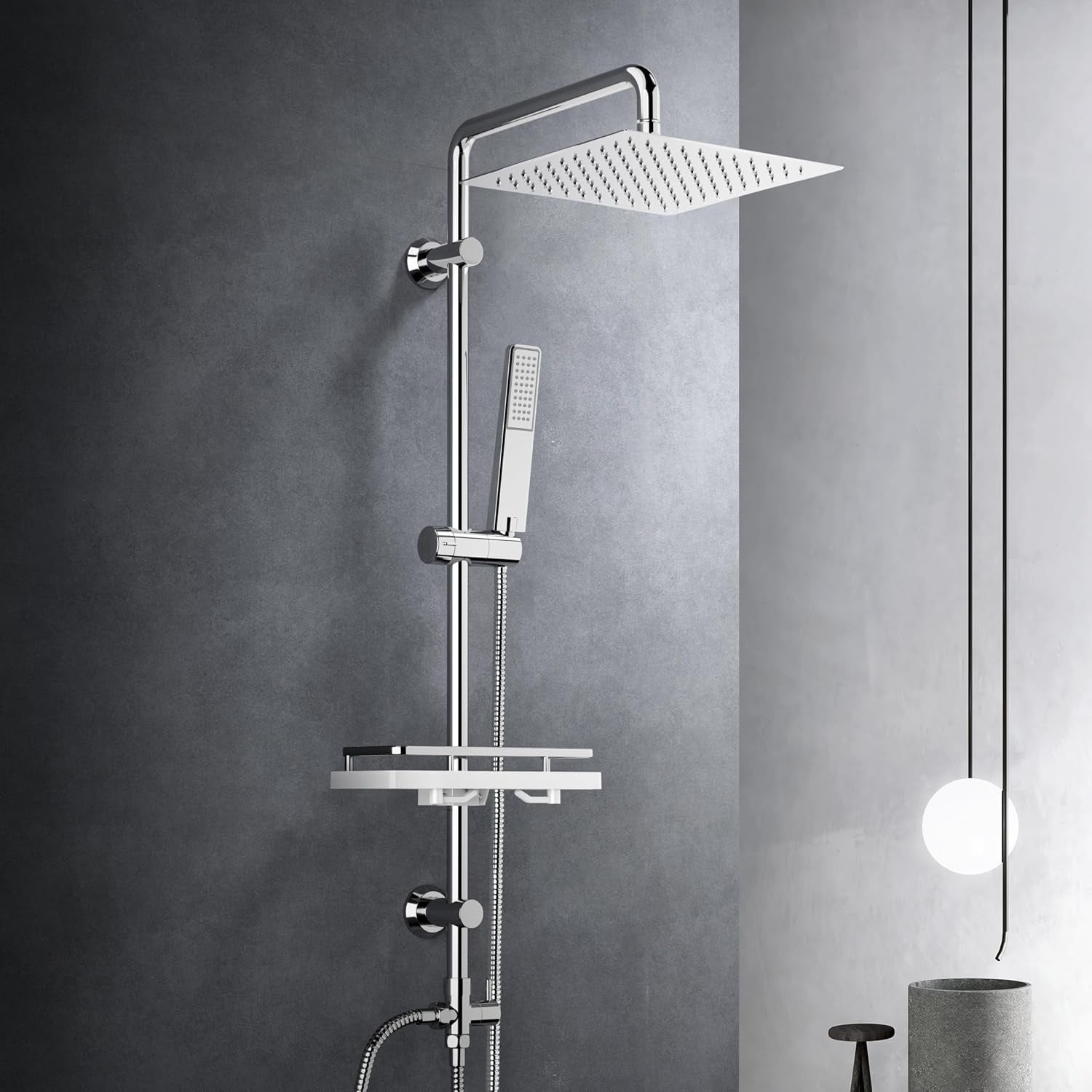 Système de douche XXL 30x30 cm avec tablette - Jusqu'à 34% de remise
