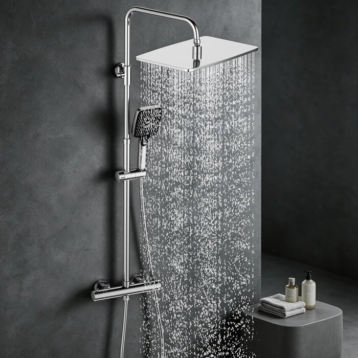 Système de douche XXL 30x30 cm avec tablette - Jusqu'à 34% de remise