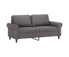 Vidaxl Canapé 2 places en similicuir gris - Jusqu'à 35% de réduction
