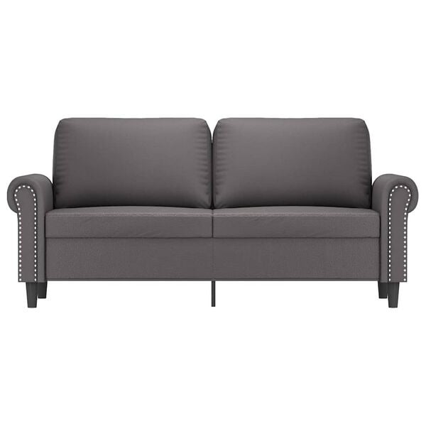 Canapé 2 places en similicuir gris - Jusqu'à 35% de réduction