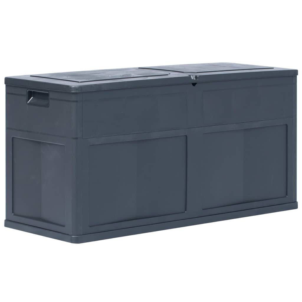 Coffre de jardin 320L aspect bois noir - Jusqu'à -34%