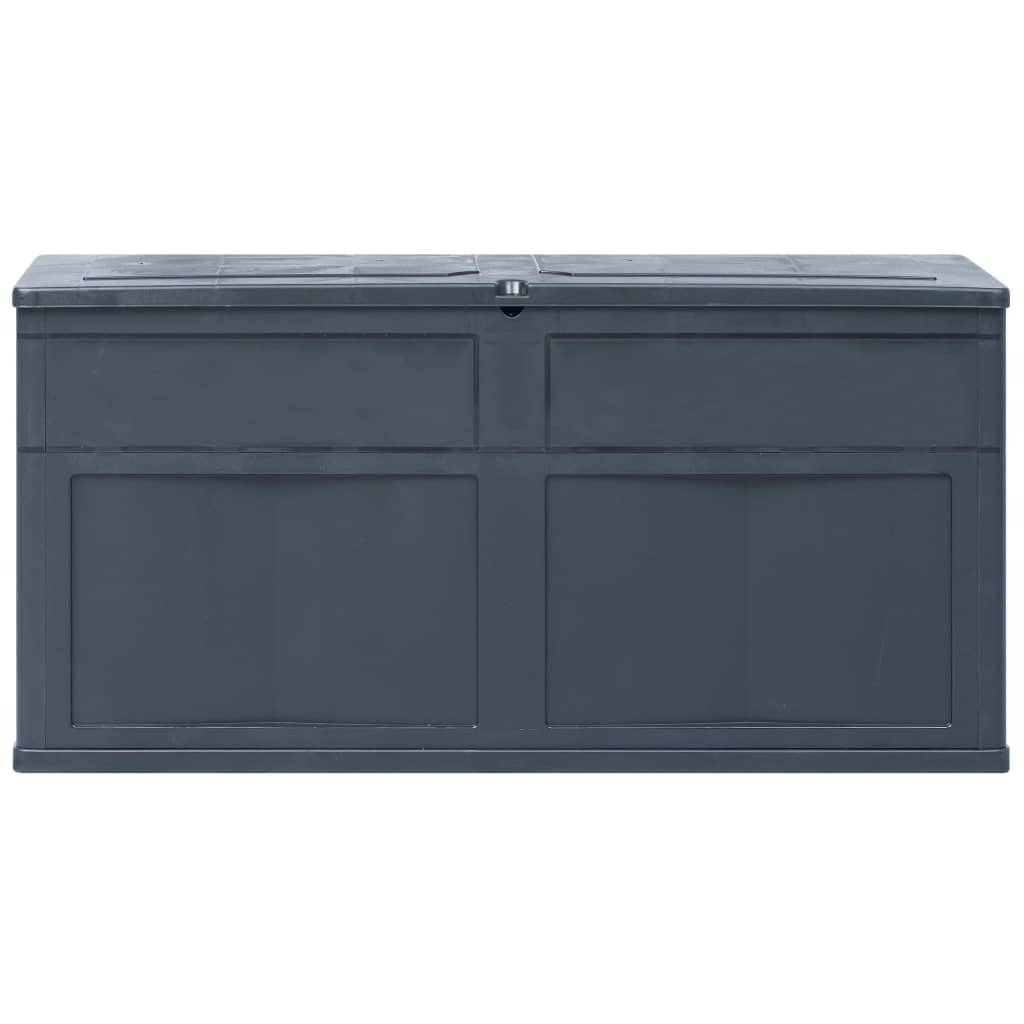 Coffre de jardin 320L aspect bois noir - Jusqu'à -34%