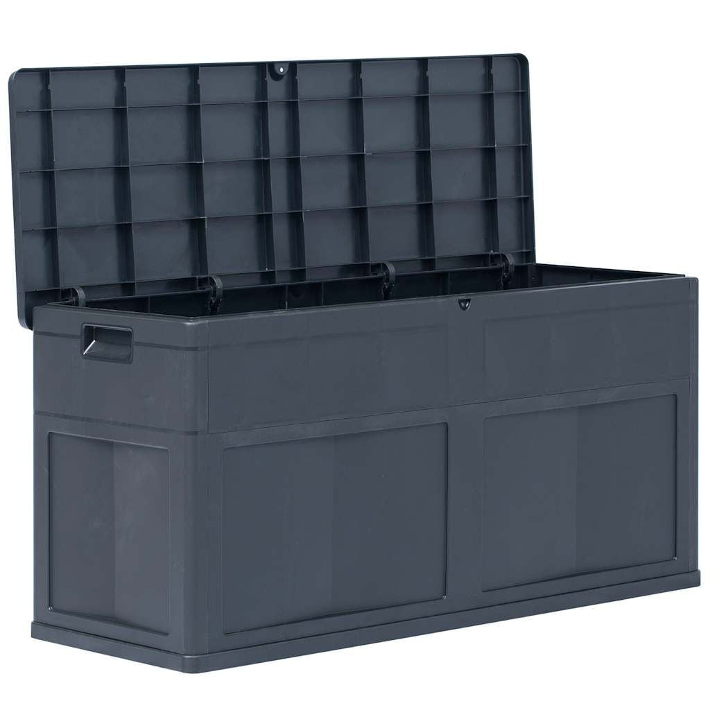 Coffre de jardin 320L aspect bois noir - Jusqu'à -34%