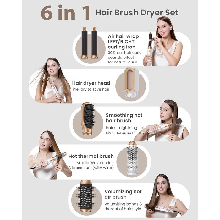 Brosse Soufflante Multistyler 6-en-1 - Jusqu'à 28% de remise