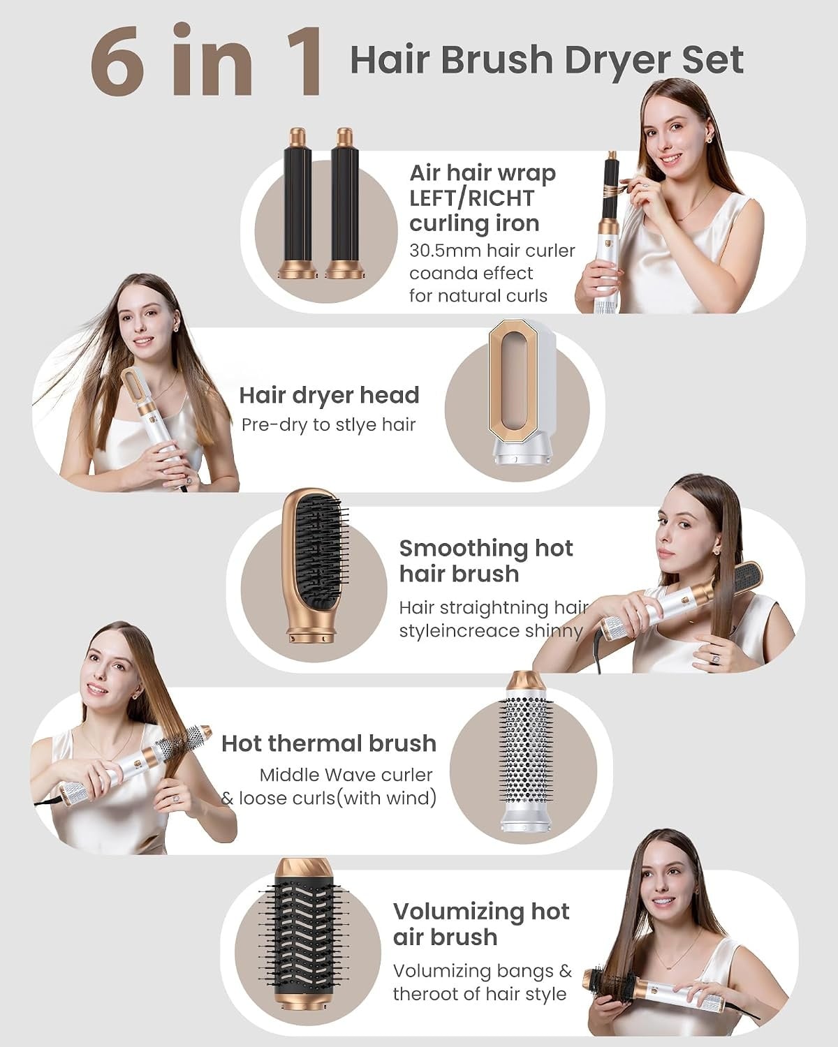 Brosse Soufflante Multistyler 6-en-1 - Jusqu'à 28% de remise