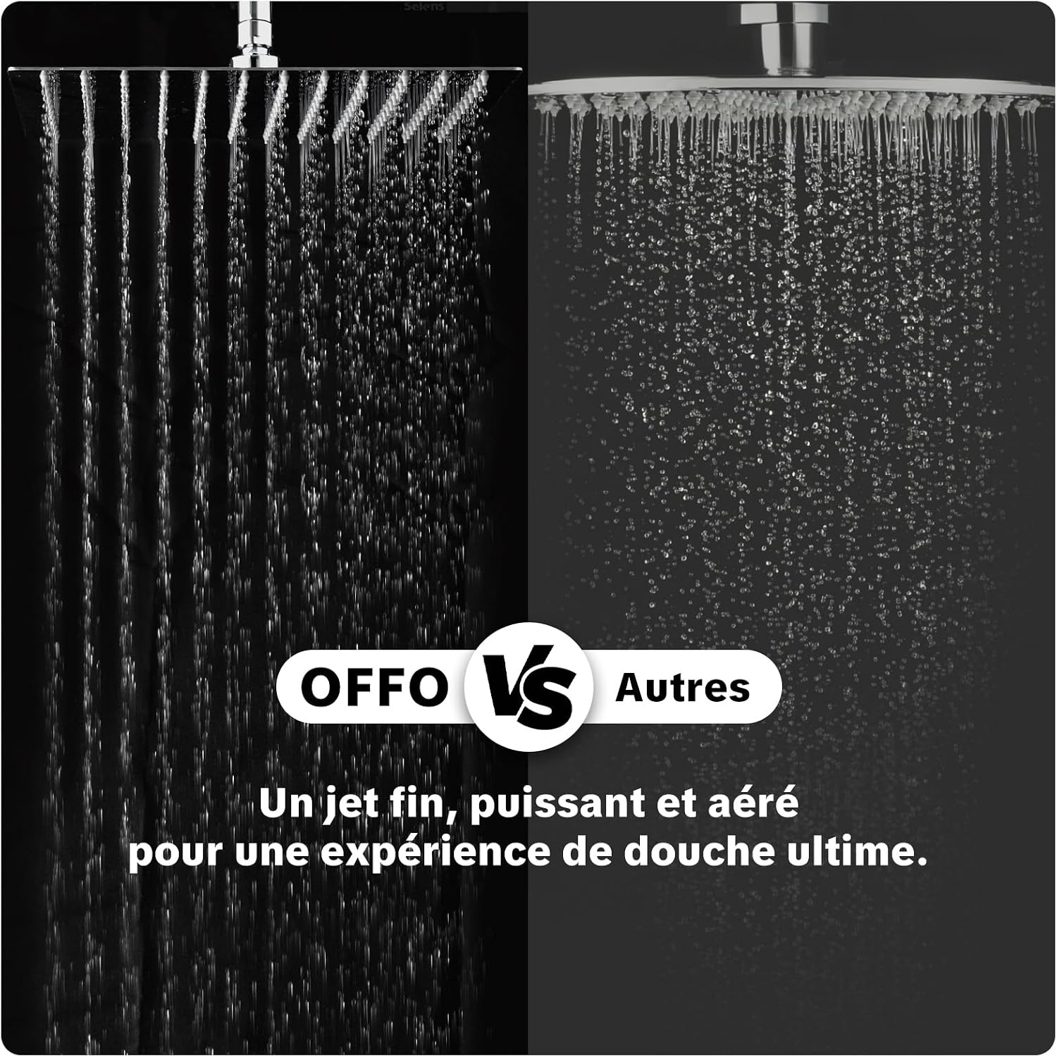 Système de douche effet pluie 30x30 cm réglable - Jusqu'à -34%
