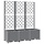Jardinière avec treillis 120x40x136 cm gris - Jusqu'à -34%