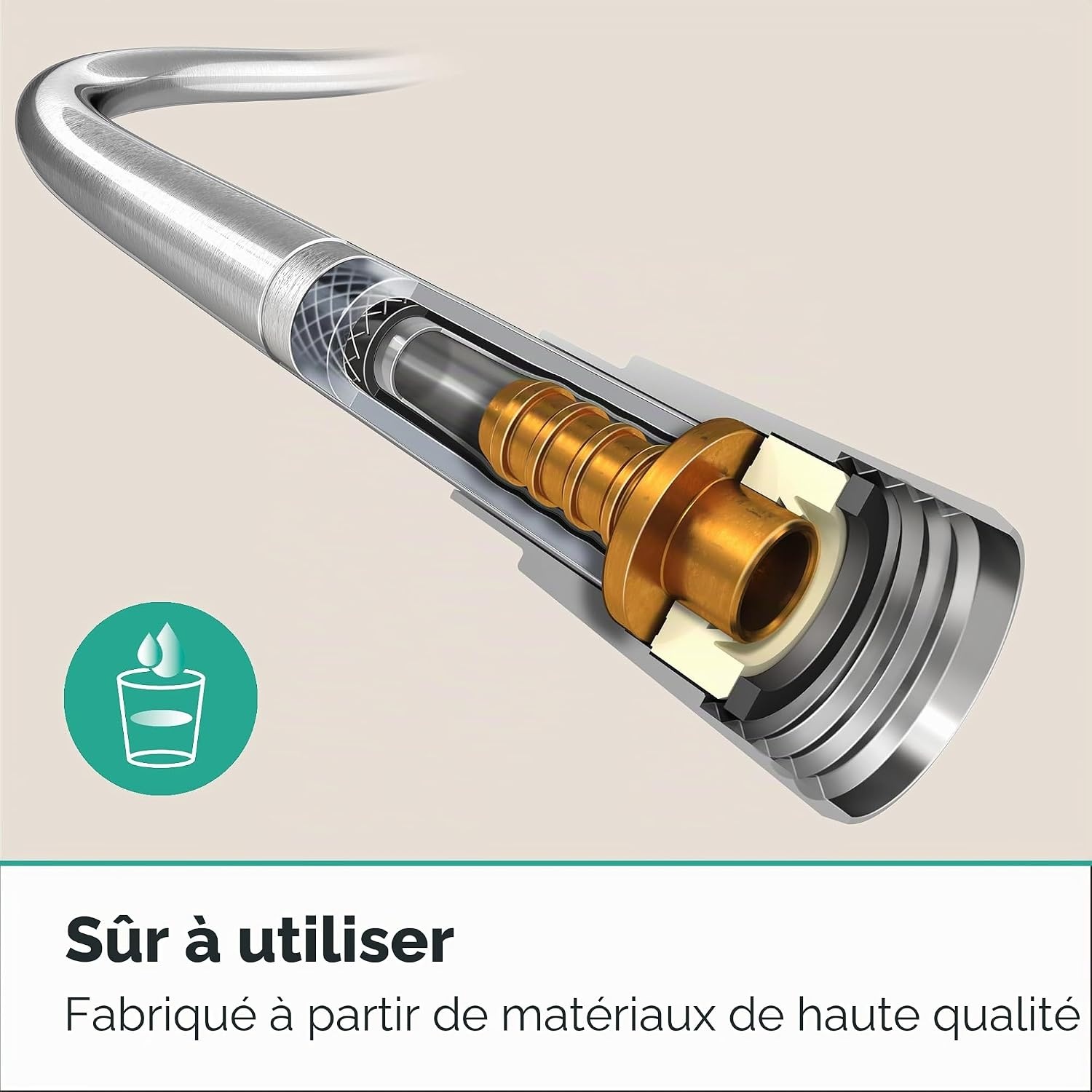 Flexible de douche universel 1,60 m anti-torsion - Jusqu'à -30% sur notre outlet