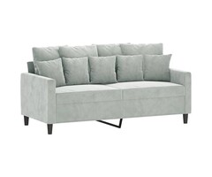 Vidaxl Canapé 2 places en velours gris clair - Jusqu'à 35% de réduction