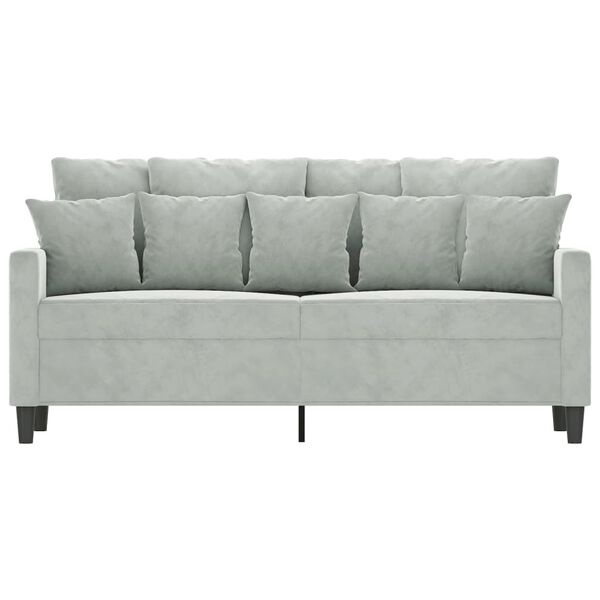 Canapé 2 places en velours gris clair - Jusqu'à 35% de réduction