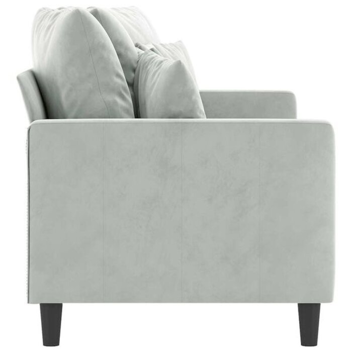 Canapé 2 places en velours gris clair - Jusqu'à 35% de réduction
