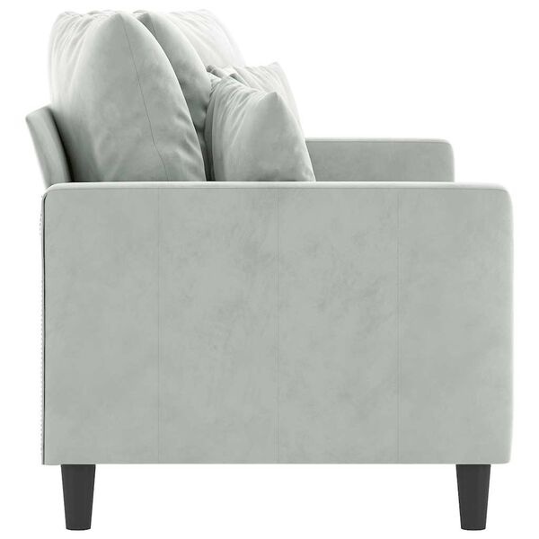 Canapé 2 places en velours gris clair - Jusqu'à 35% de réduction