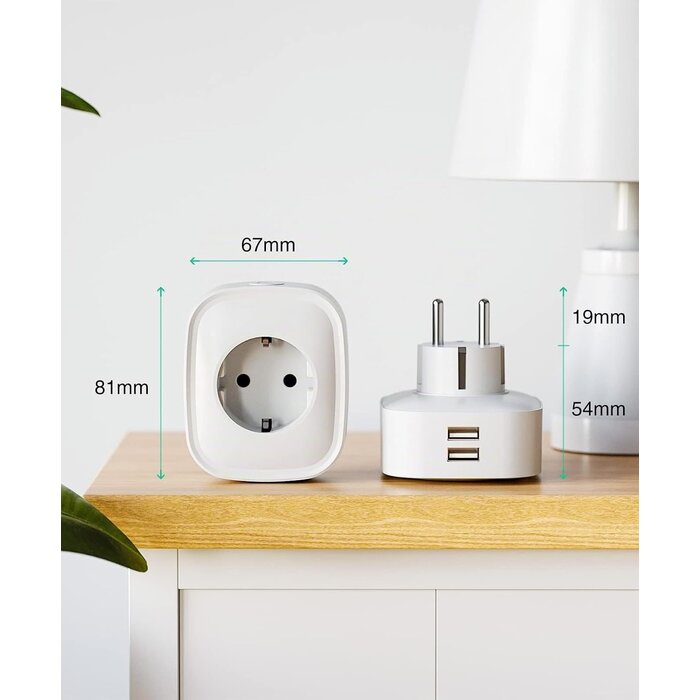 Lot de 2 Prises Connectées Wi-Fi 16A avec Ports USB - Jusqu'à 31% de réduction