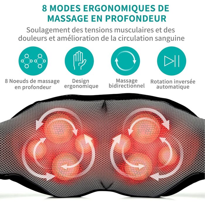 Masseur Shiatsu cervical et dorsal - Jusqu'à 33% de réduction