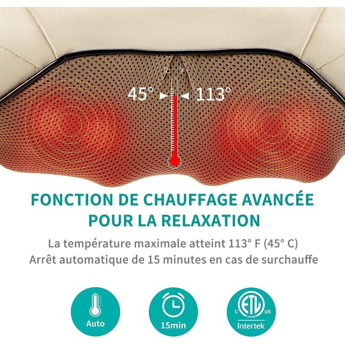 Masseur Shiatsu cervical et dorsal - Jusqu'à 33% de réduction