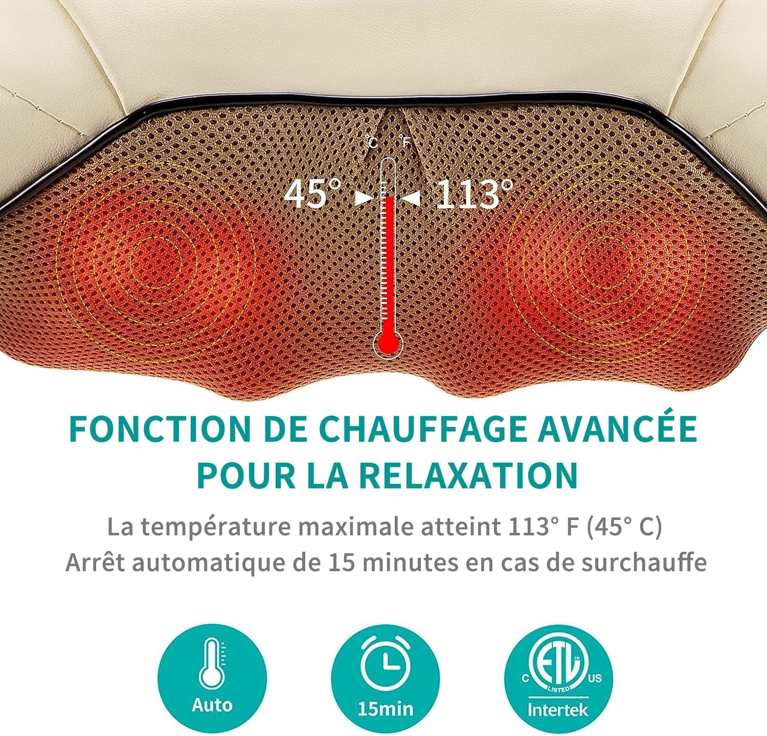 Masseur Shiatsu cervical et dorsal - Jusqu'à 33% de réduction