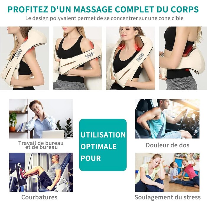Masseur Shiatsu cervical et dorsal - Jusqu'à 33% de réduction