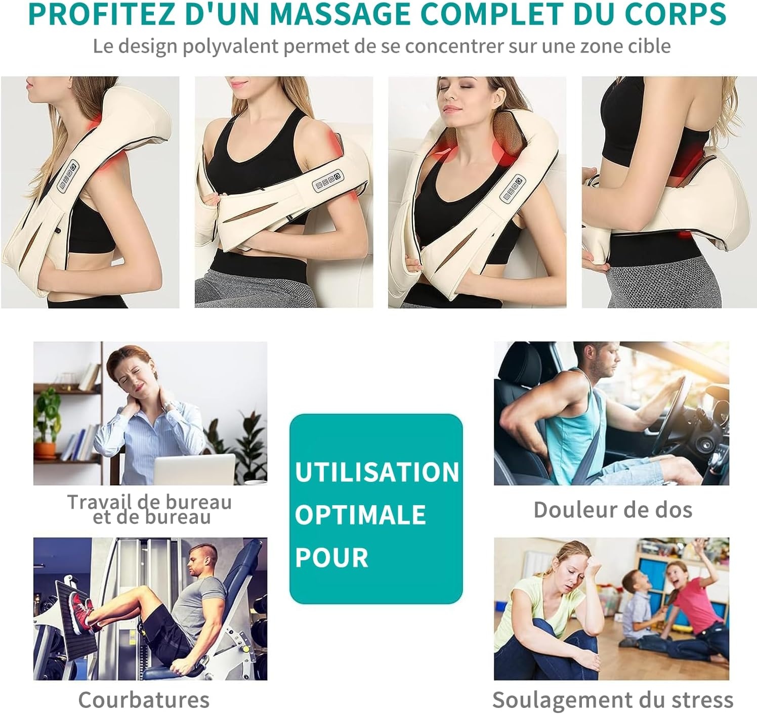 Masseur Shiatsu cervical et dorsal - Jusqu'à 33% de réduction