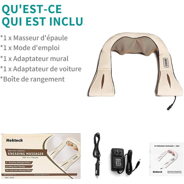 Masseur Shiatsu cervical et dorsal - Jusqu'à 33% de réduction