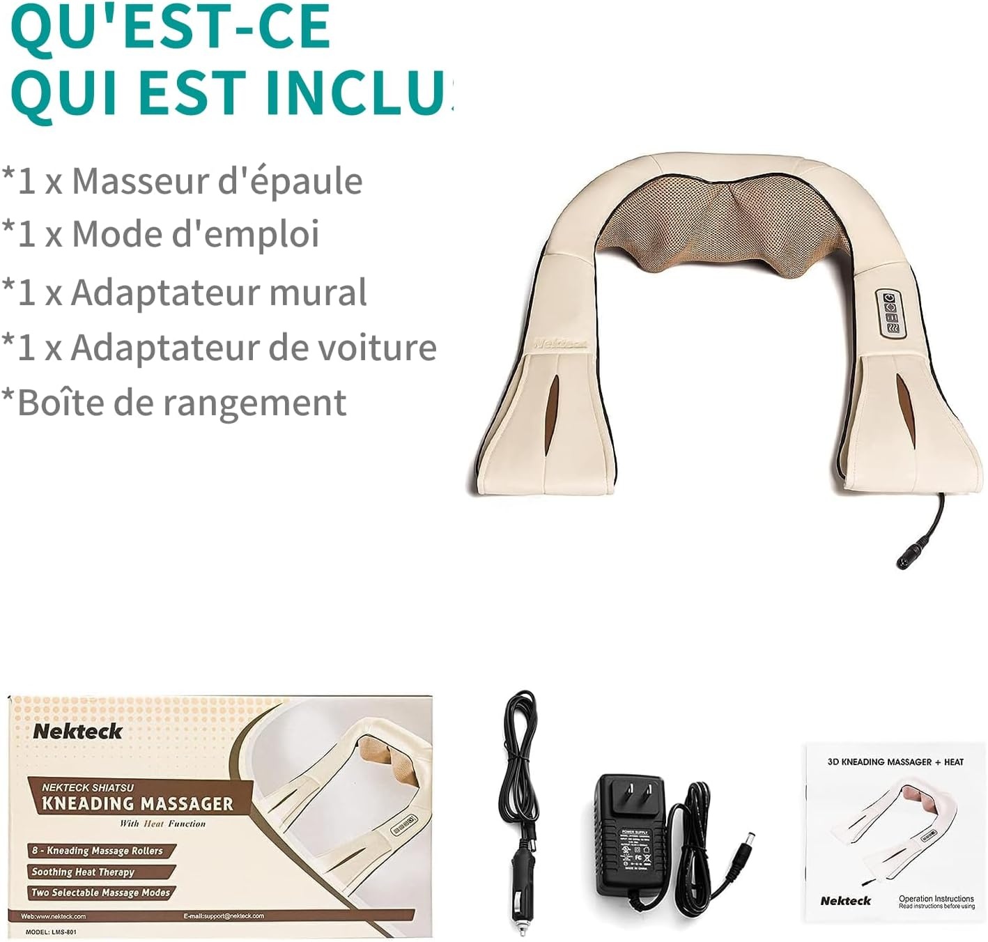 Masseur Shiatsu cervical et dorsal - Jusqu'à 33% de réduction