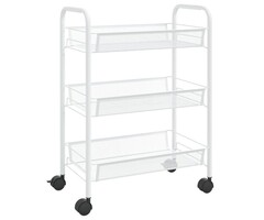 Vidaxl Desserte de cuisine 3 niveaux - Chariot de rangement - Jusqu'à 32% de remise