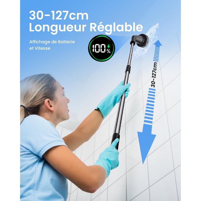 Brosse de nettoyage électrique rotative - Jusqu'à 33% de remise