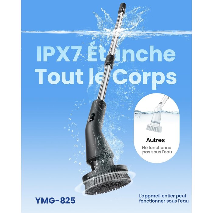 Brosse de nettoyage électrique télescopique - Jusqu'à 33% de remise