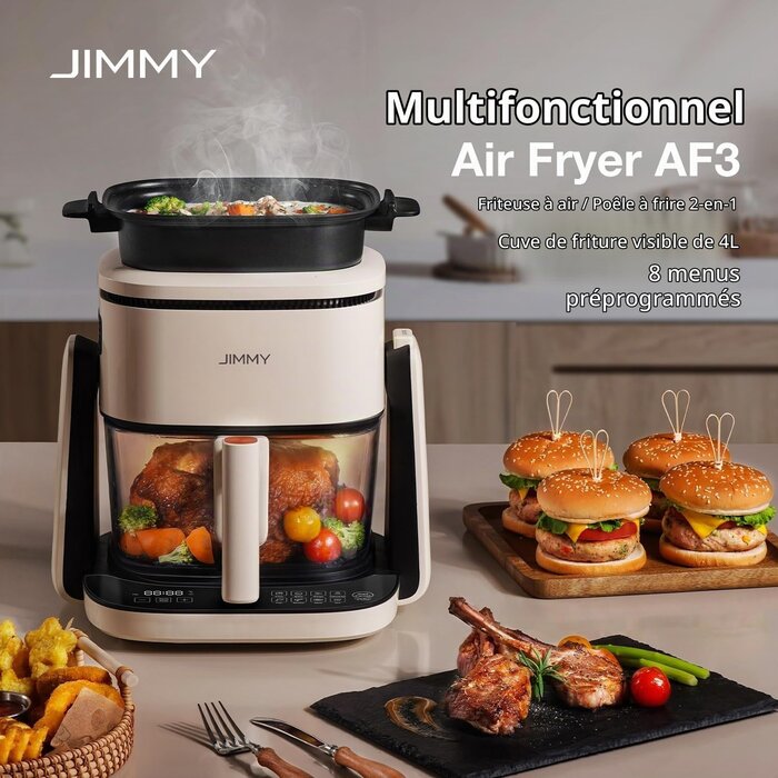 Friteuse à air chaud 4L 2-en-1 - Beige - Jusqu'à -34% sur l'outlet