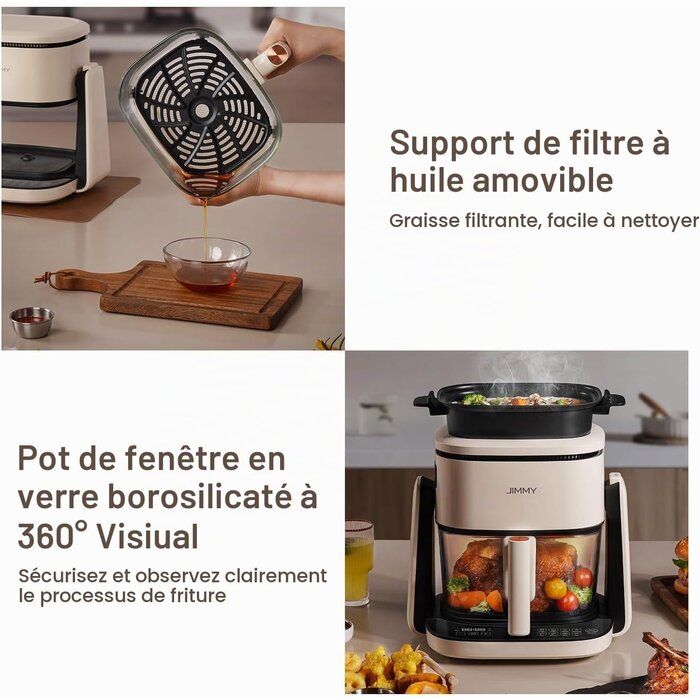 Friteuse à air chaud 4L 2-en-1 - Beige - Jusqu'à -34% sur l'outlet