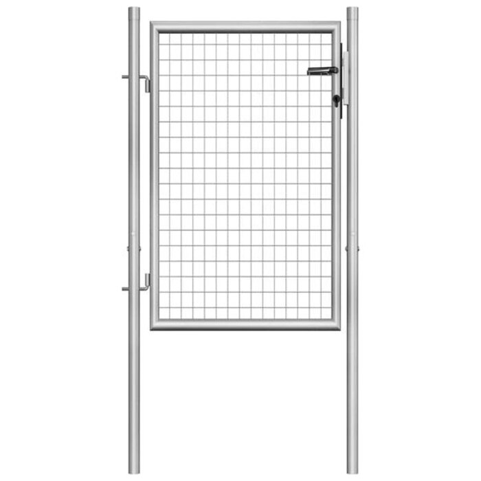 Portillon de jardin acier galvanisé 105x100cm - Jusqu'à -35% en outlet